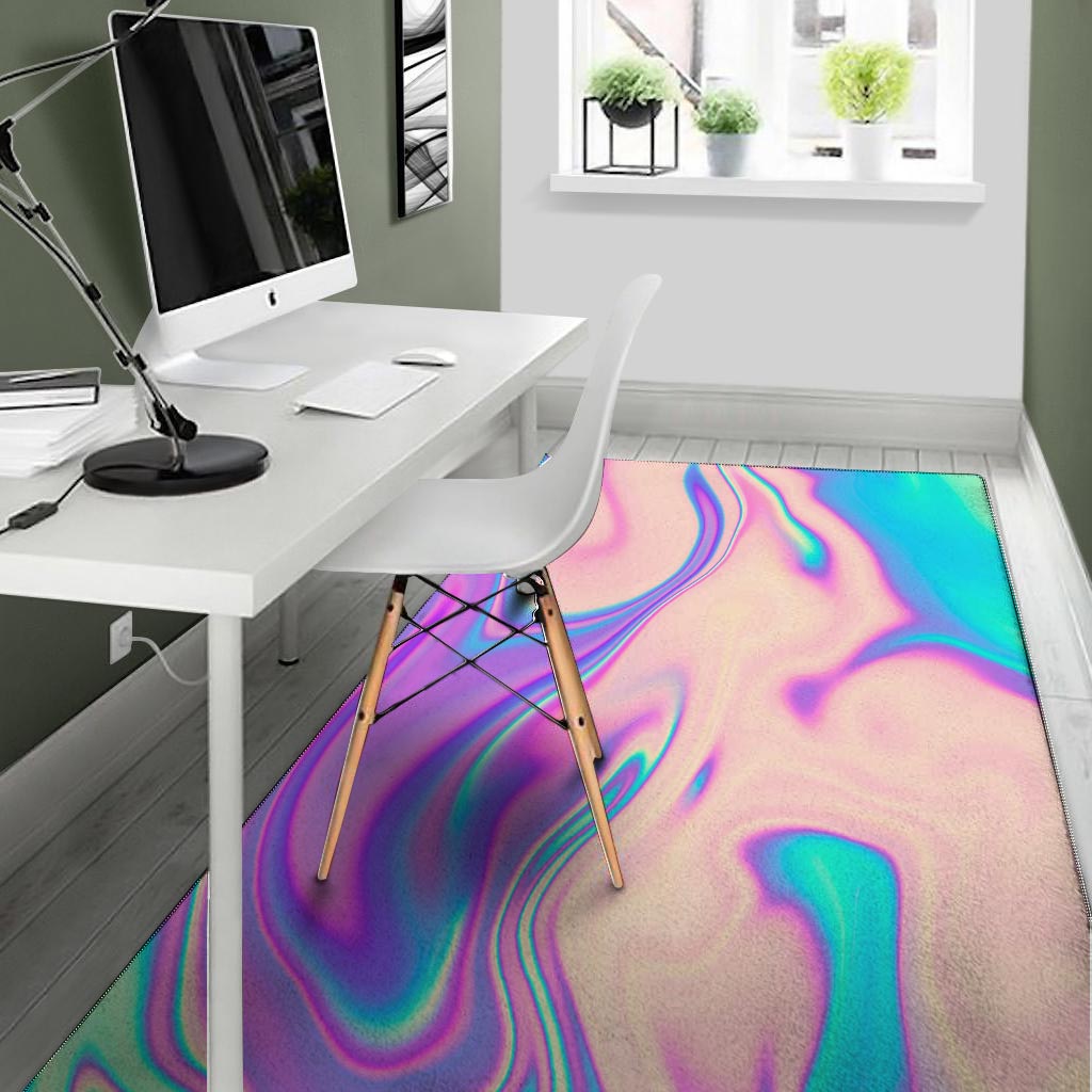 Abstract Trippy Holographic Floor Mat-grizzshop