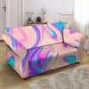 Abstract Trippy Holographic Loveseat Cover-grizzshop