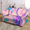 Abstract Trippy Holographic Loveseat Cover-grizzshop