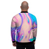 Abstract Trippy Holographic Men's Bomber Jacket-grizzshop