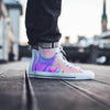 Abstract Trippy Holographic Men's High Top Shoes-grizzshop