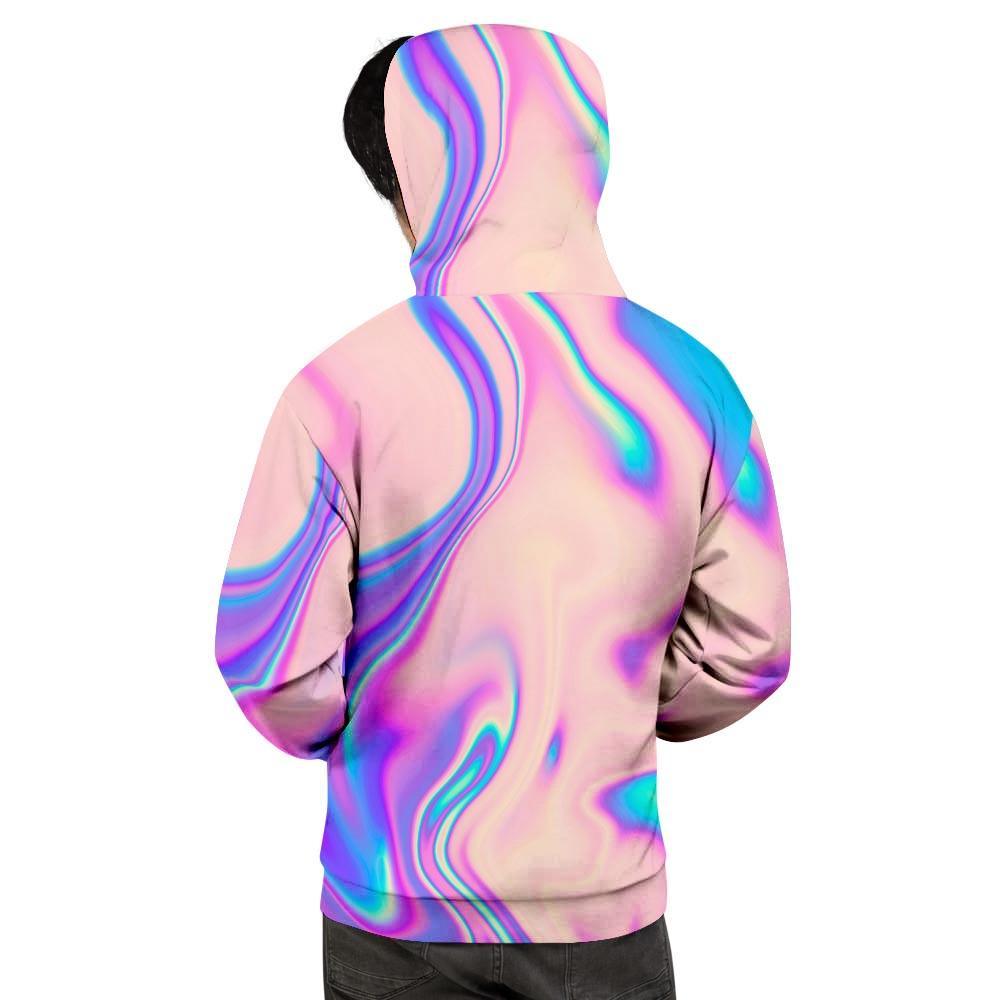 Abstract Trippy Holographic Men's Hoodie-grizzshop