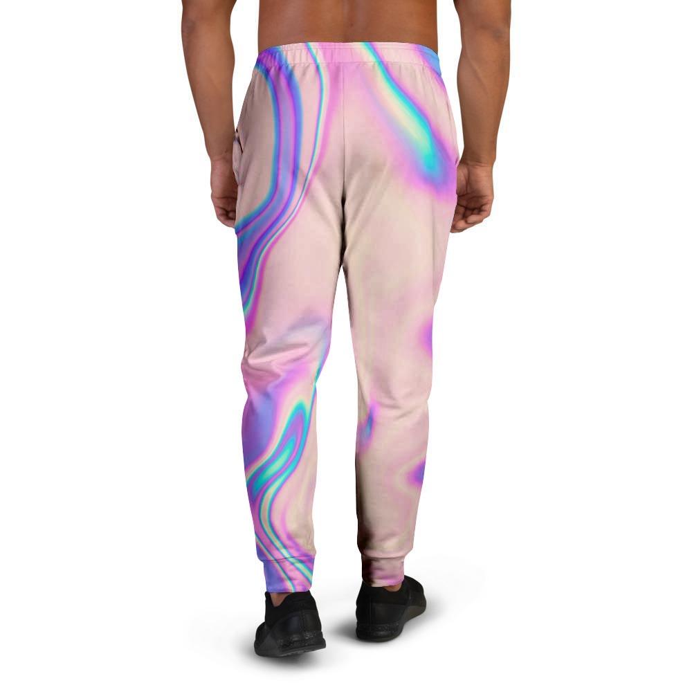 Abstract Trippy Holographic Men's Joggers-grizzshop