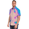 Abstract Trippy Holographic Men's Short Sleeve Shirt-grizzshop