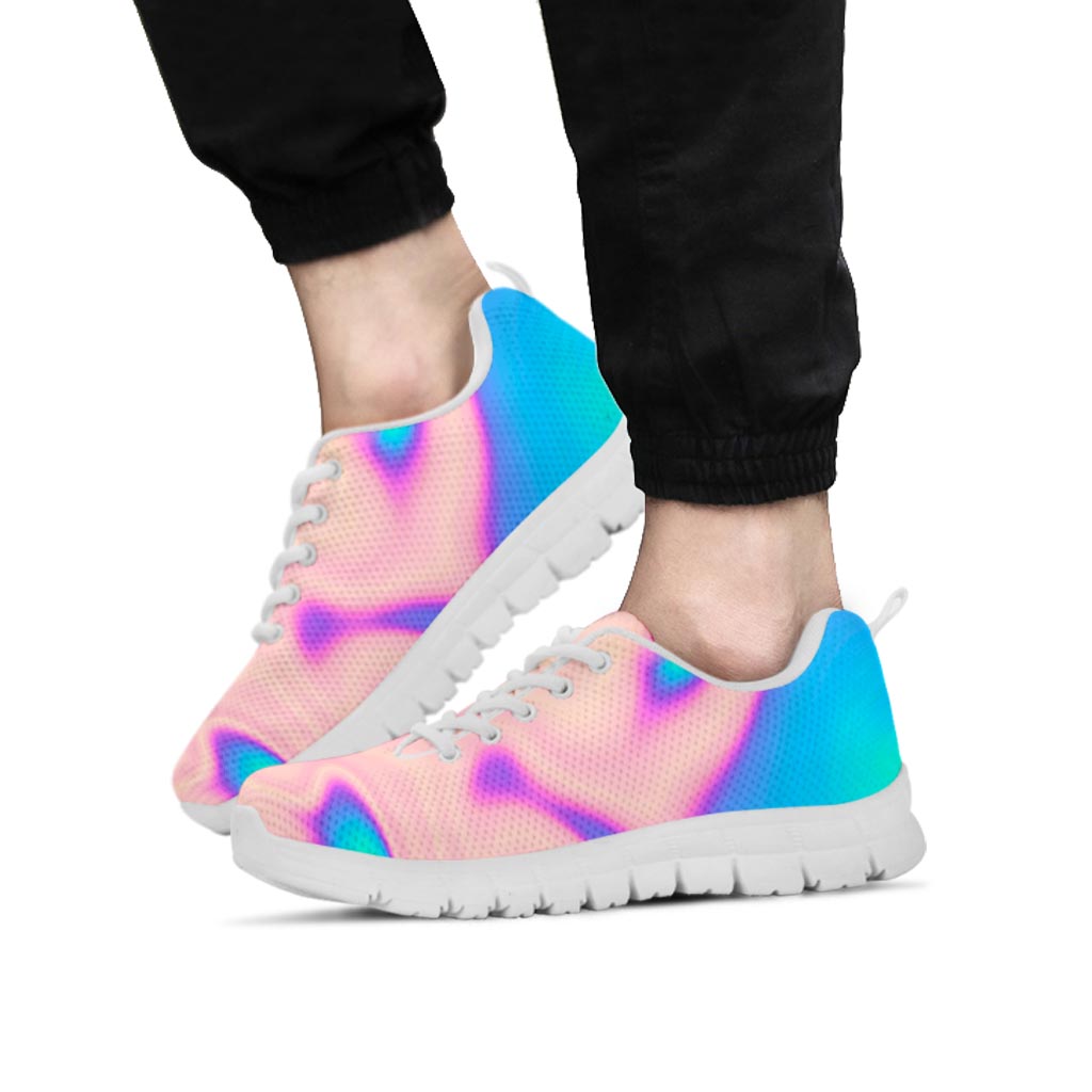 Abstract Trippy Holographic Men's Sneakers-grizzshop