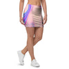 Abstract Trippy Holographic Mini Skirt-grizzshop