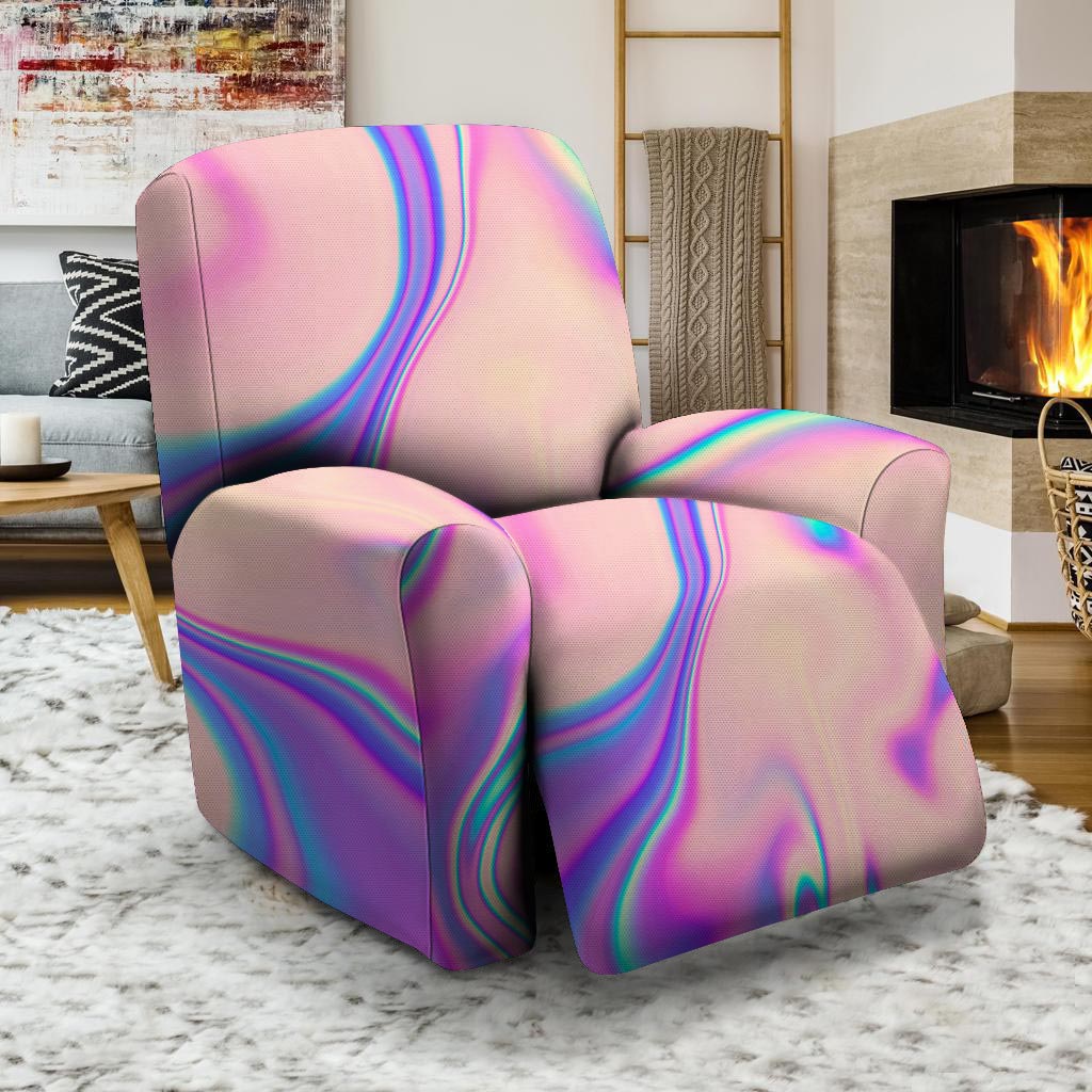 Abstract Trippy Holographic Recliner Cover-grizzshop