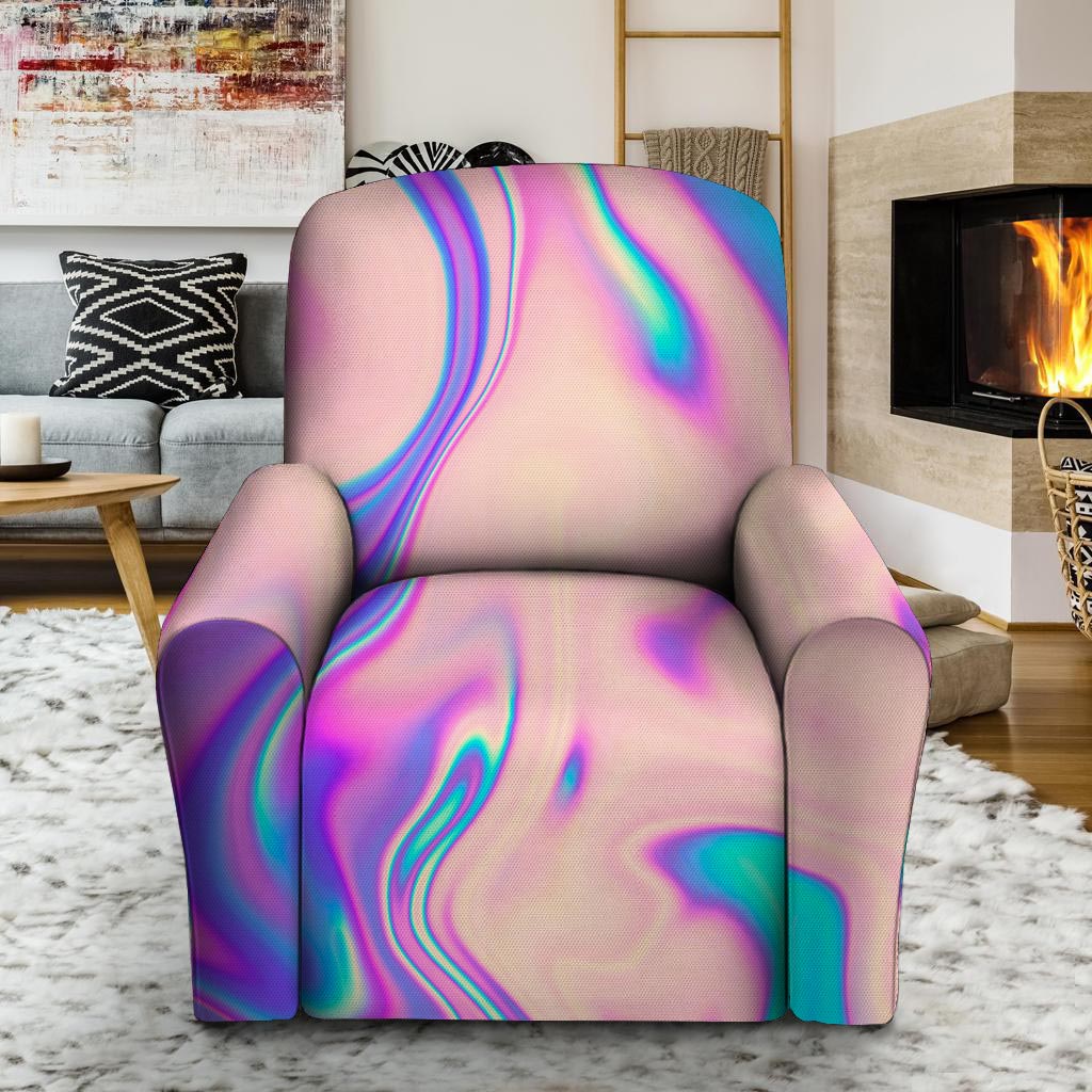 Abstract Trippy Holographic Recliner Cover-grizzshop