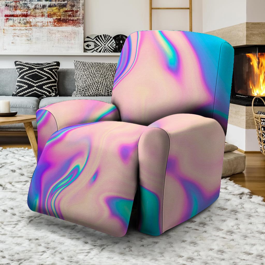 Abstract Trippy Holographic Recliner Cover-grizzshop