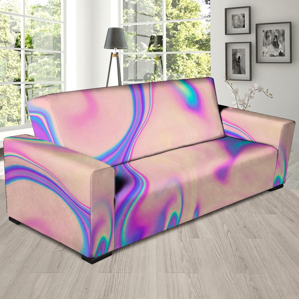 Abstract Trippy Holographic Sofa Cover-grizzshop