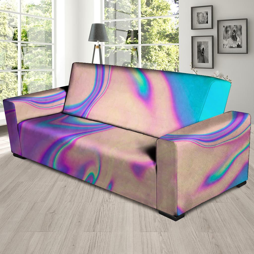 Abstract Trippy Holographic Sofa Cover-grizzshop