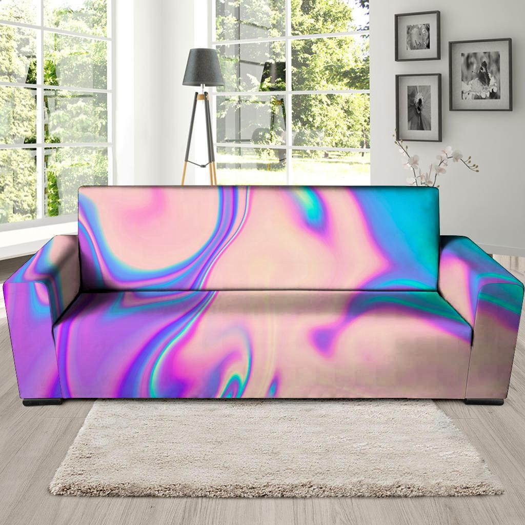 Abstract Trippy Holographic Sofa Cover-grizzshop