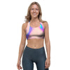 Abstract Trippy Holographic Sports Bra-grizzshop