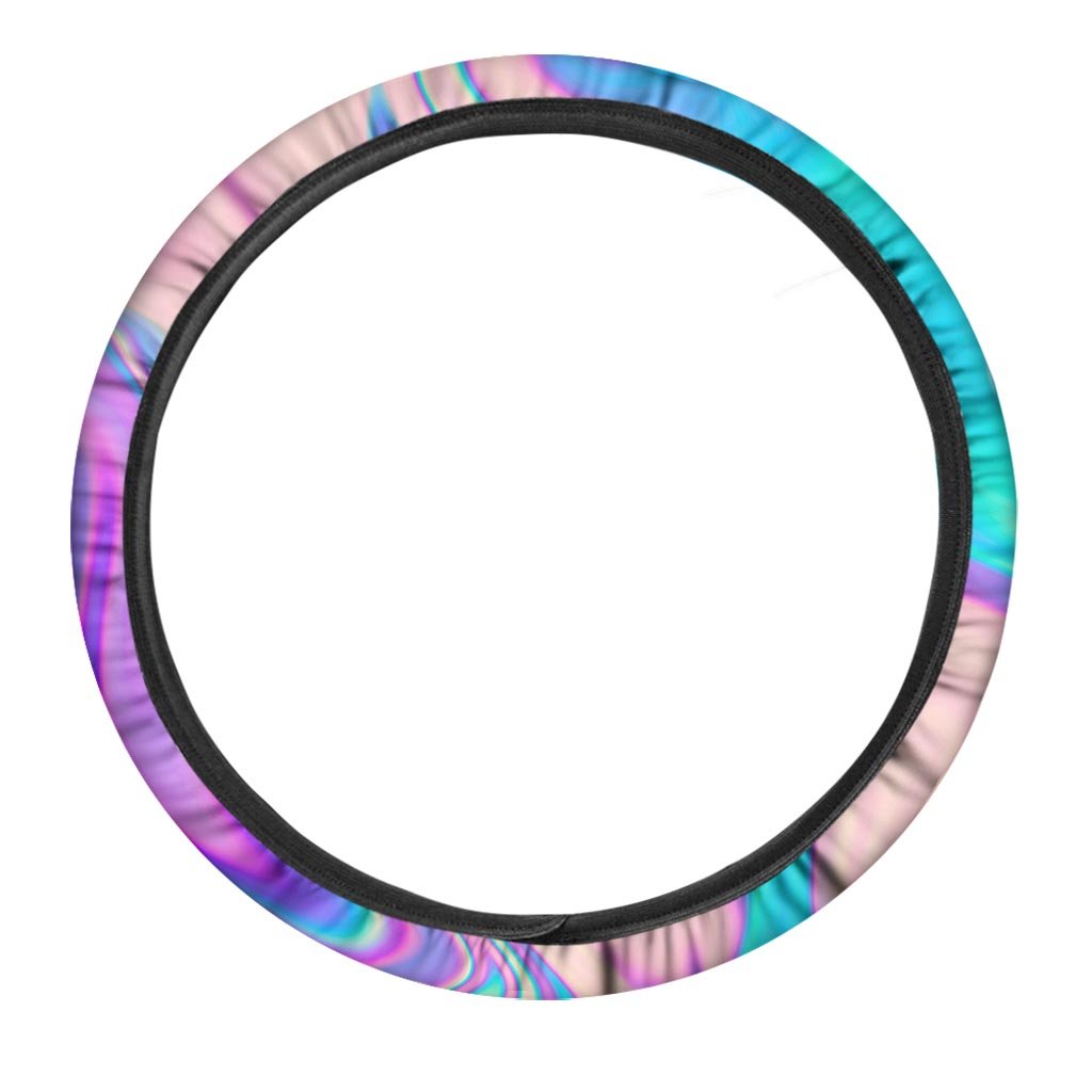 Abstract Trippy Holographic Steering Wheel Cover-grizzshop