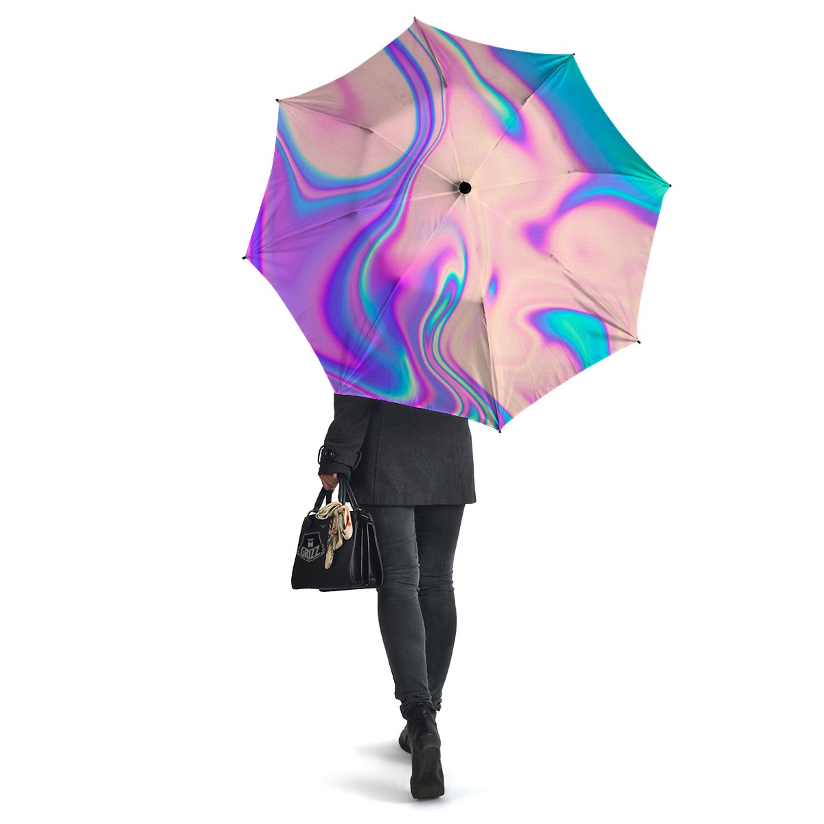 Abstract Trippy Holographic Umbrella-grizzshop