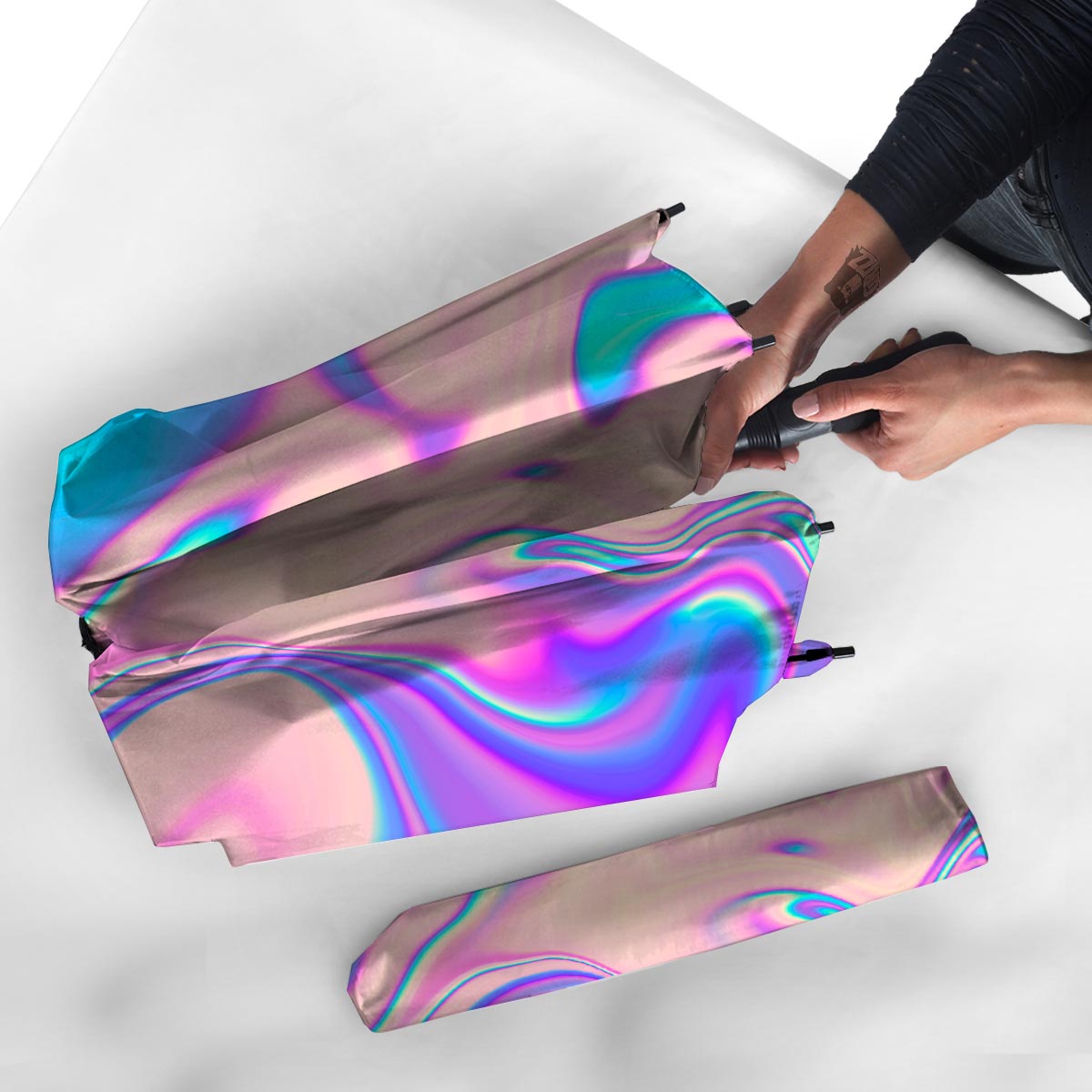 Abstract Trippy Holographic Umbrella-grizzshop