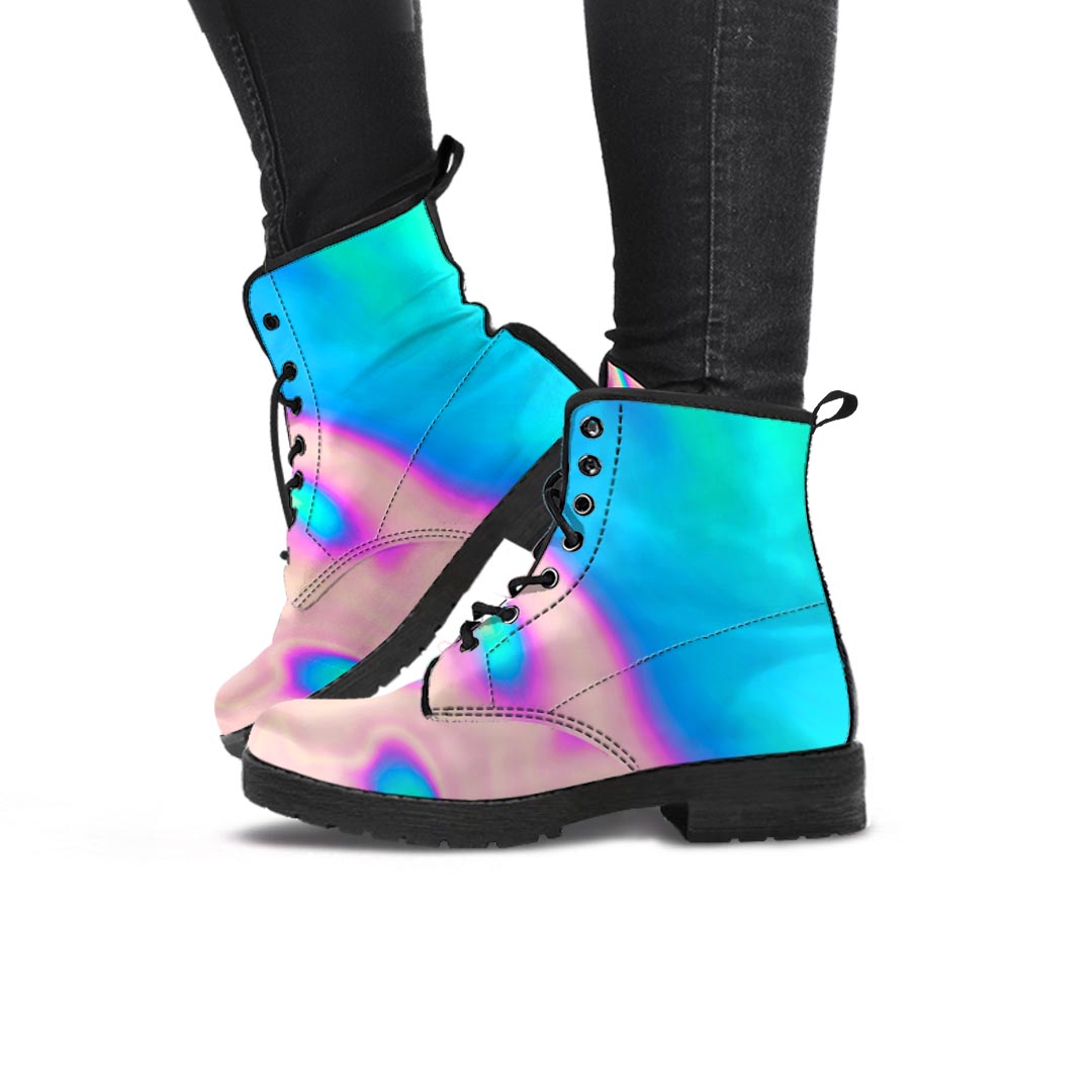 Abstract Trippy Holographic Women's Boots-grizzshop