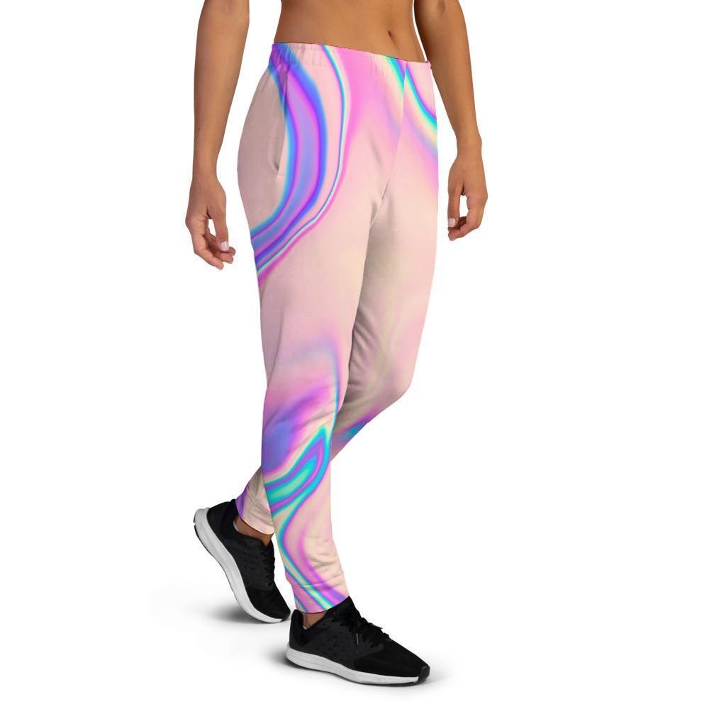 Abstract Trippy Holographic Women's Joggers-grizzshop