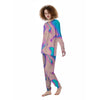 Abstract Trippy Holographic Women's Pajamas-grizzshop