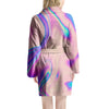 Abstract Trippy Holographic Women's Robe-grizzshop