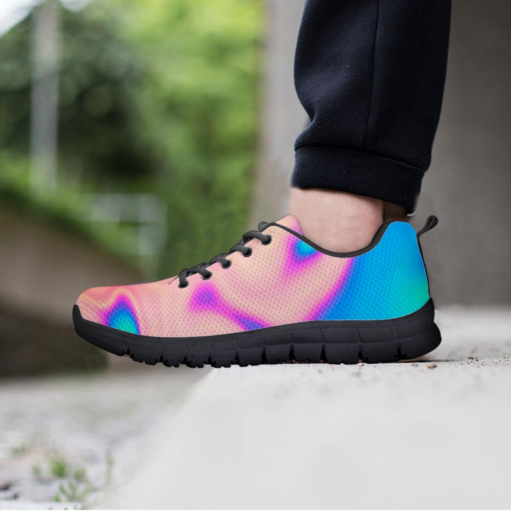 Abstract Trippy Holographic Women's Sneakers-grizzshop