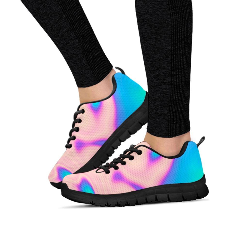 Abstract Trippy Holographic Women's Sneakers-grizzshop