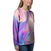 Abstract Trippy Holographic Women's Sweatshirt-grizzshop