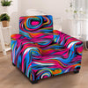 Abstract Trippy Paint Armchair Cover-grizzshop