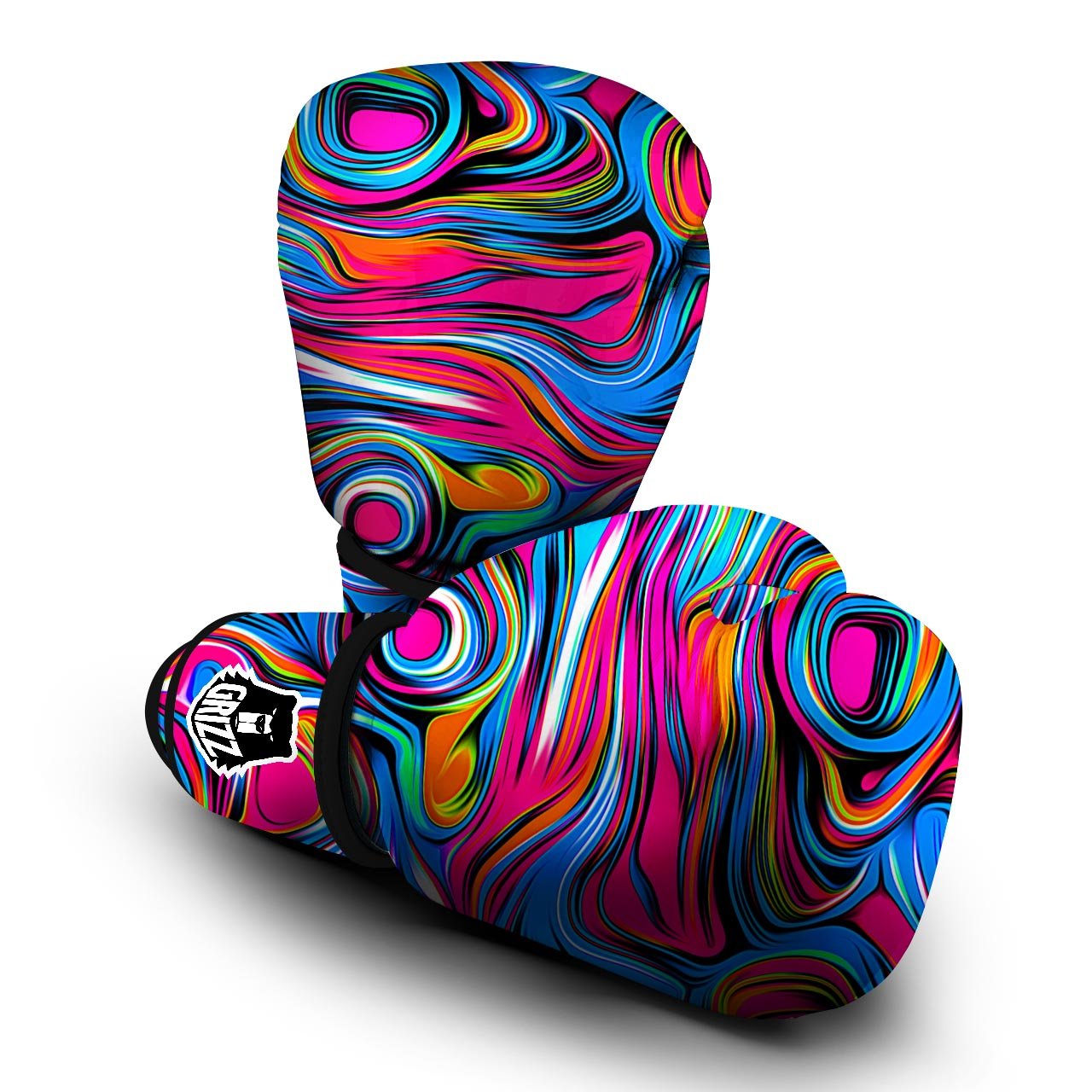 Abstract Trippy Paint Boxing Gloves-grizzshop