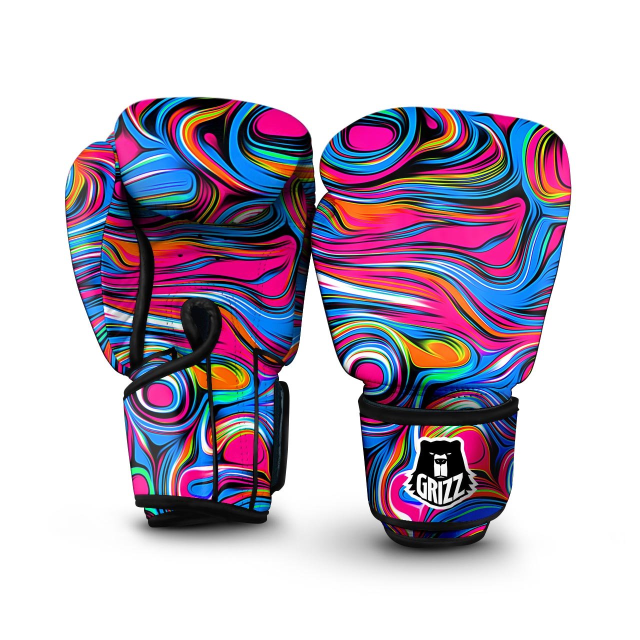 Abstract Trippy Paint Boxing Gloves-grizzshop