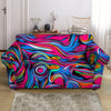 Abstract Trippy Paint Loveseat Cover-grizzshop