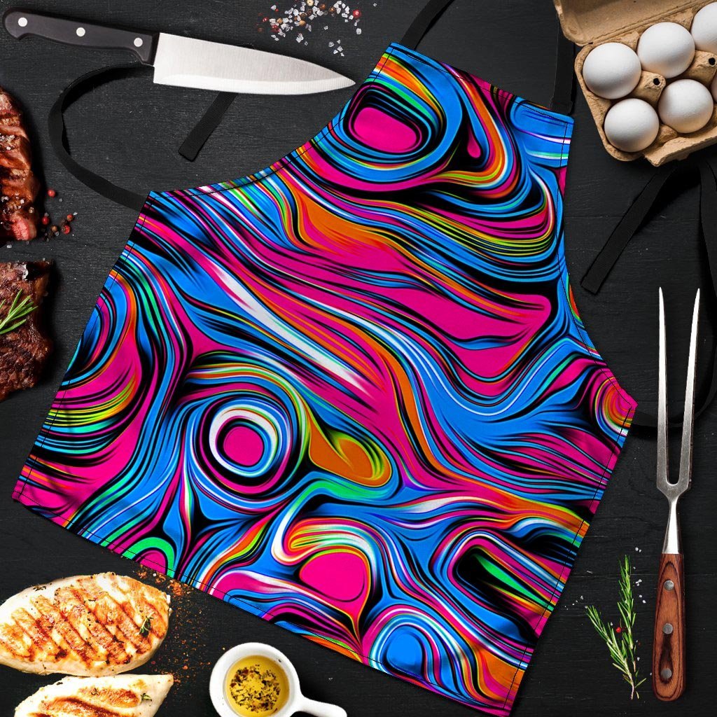 Abstract Trippy Paint Men's Apron-grizzshop