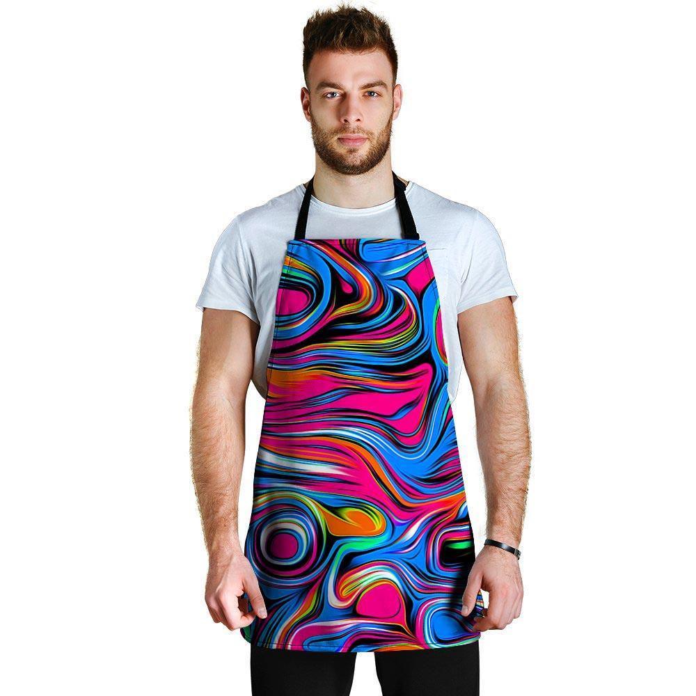 Abstract Trippy Paint Men's Apron-grizzshop