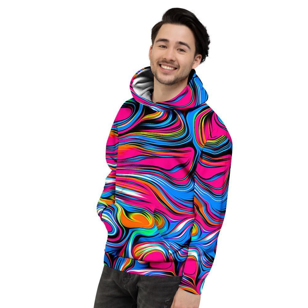 Abstract Trippy Paint Men's Hoodie-grizzshop