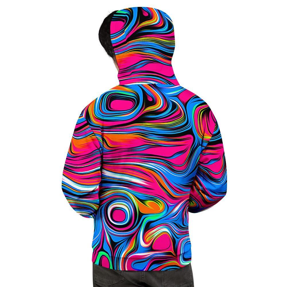 Abstract Trippy Paint Men's Hoodie-grizzshop