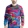 Abstract Trippy Paint Men's Sweatshirt-grizzshop