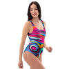 Abstract Trippy Paint One Piece Swimsuite-grizzshop