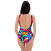 Abstract Trippy Paint One Piece Swimsuite-grizzshop