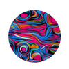 Abstract Trippy Paint Round Rug-grizzshop