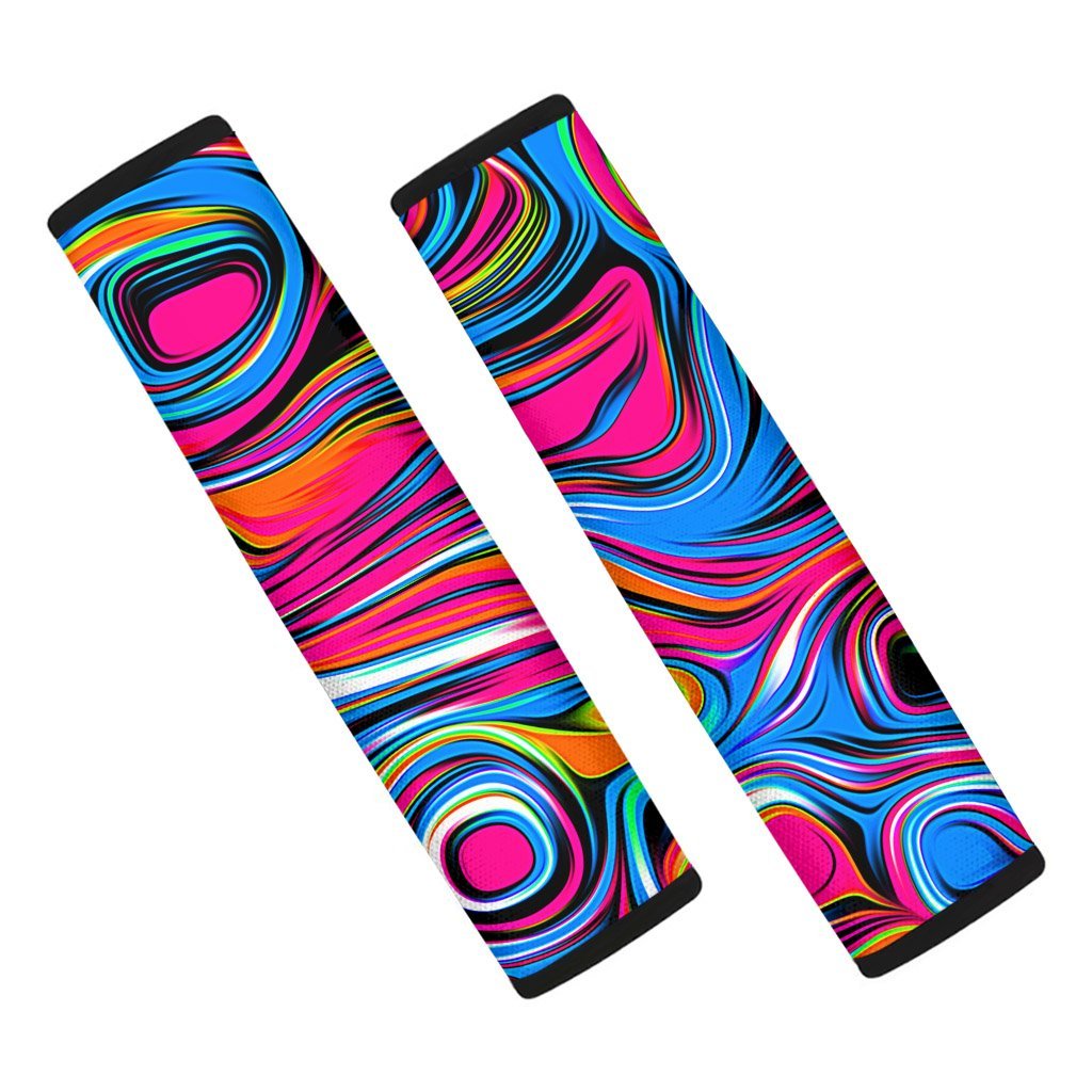 Abstract Trippy Paint Seat Belt Cover-grizzshop