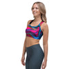 Abstract Trippy Paint Sports Bra-grizzshop