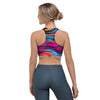 Abstract Trippy Paint Sports Bra-grizzshop