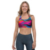 Abstract Trippy Paint Sports Bra-grizzshop