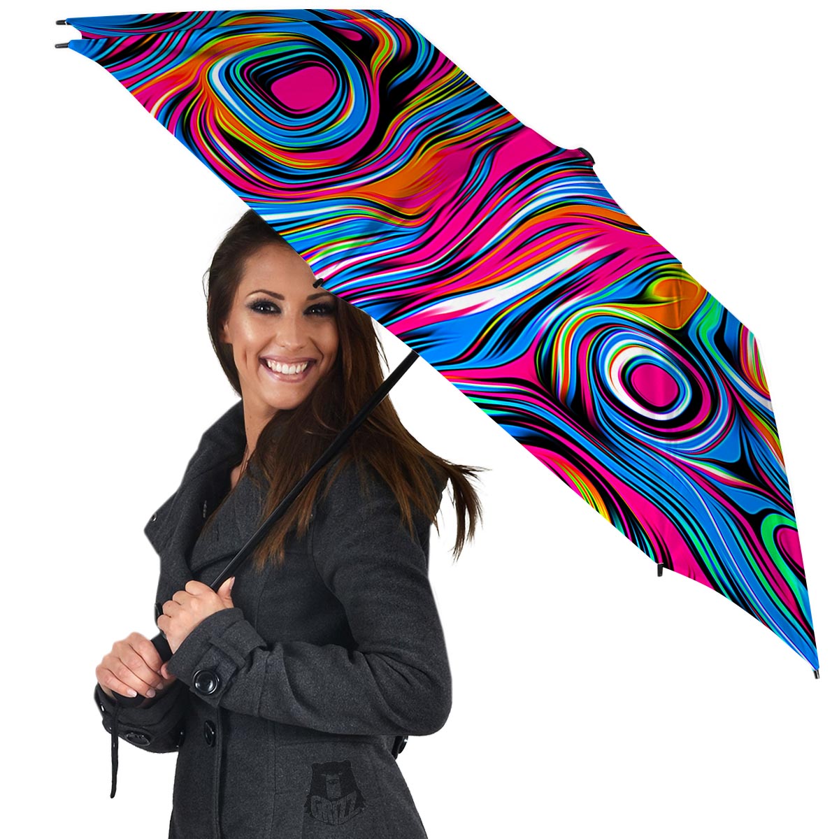 Abstract Trippy Paint Umbrella-grizzshop