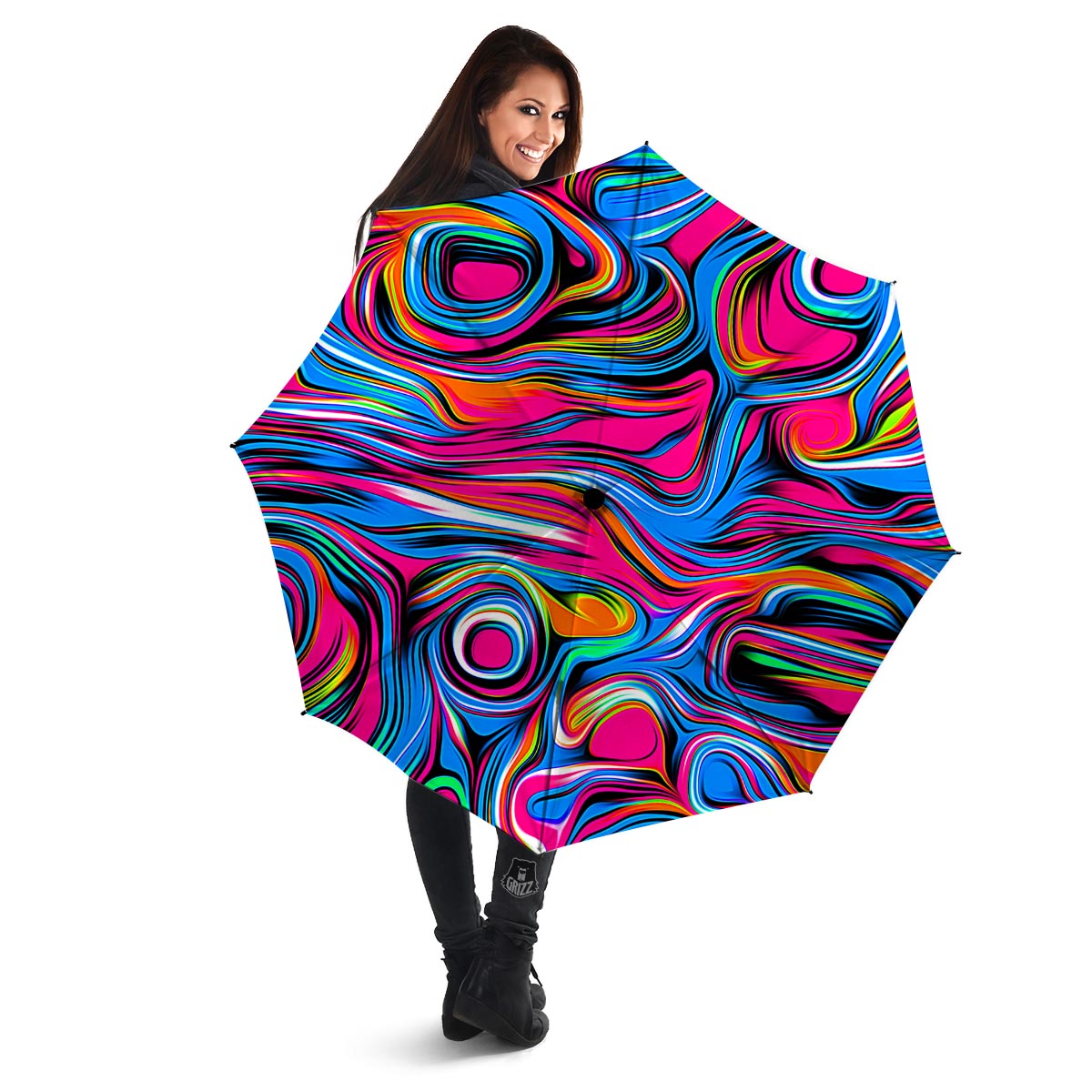 Abstract Trippy Paint Umbrella-grizzshop