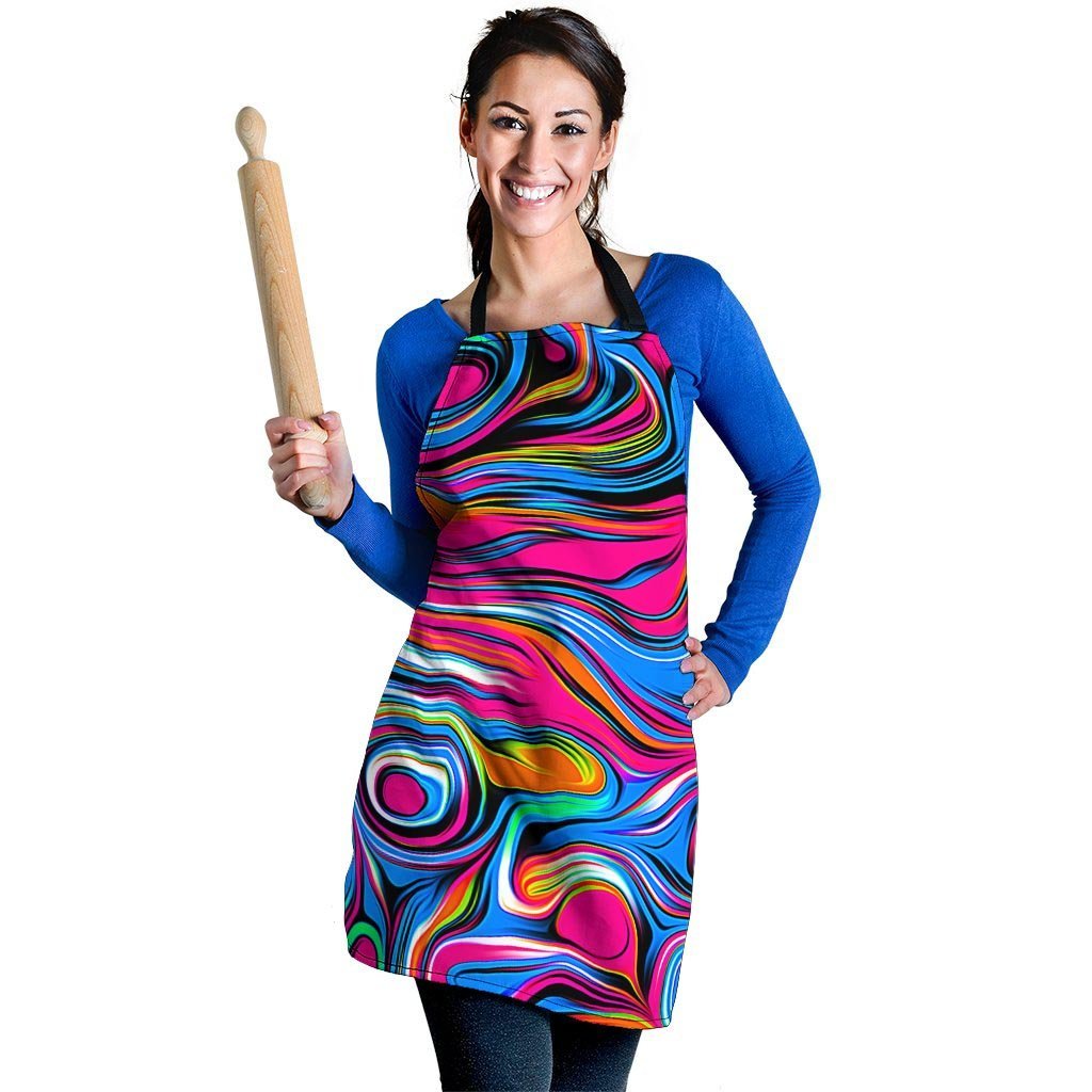 Abstract Trippy Paint Women's Apron-grizzshop