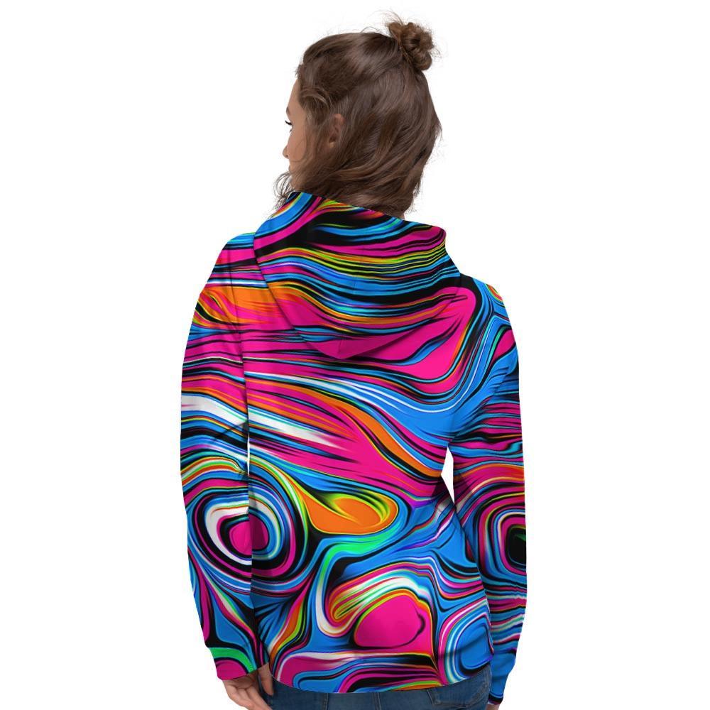 Abstract Trippy Paint Women's Hoodie-grizzshop