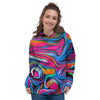 Abstract Trippy Paint Women's Hoodie-grizzshop