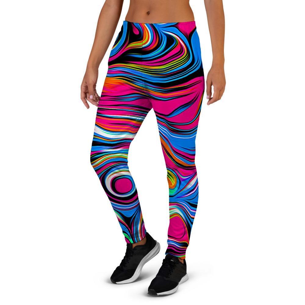 Abstract Trippy Paint Women's Joggers-grizzshop