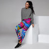 Abstract Trippy Paint Women's Joggers-grizzshop